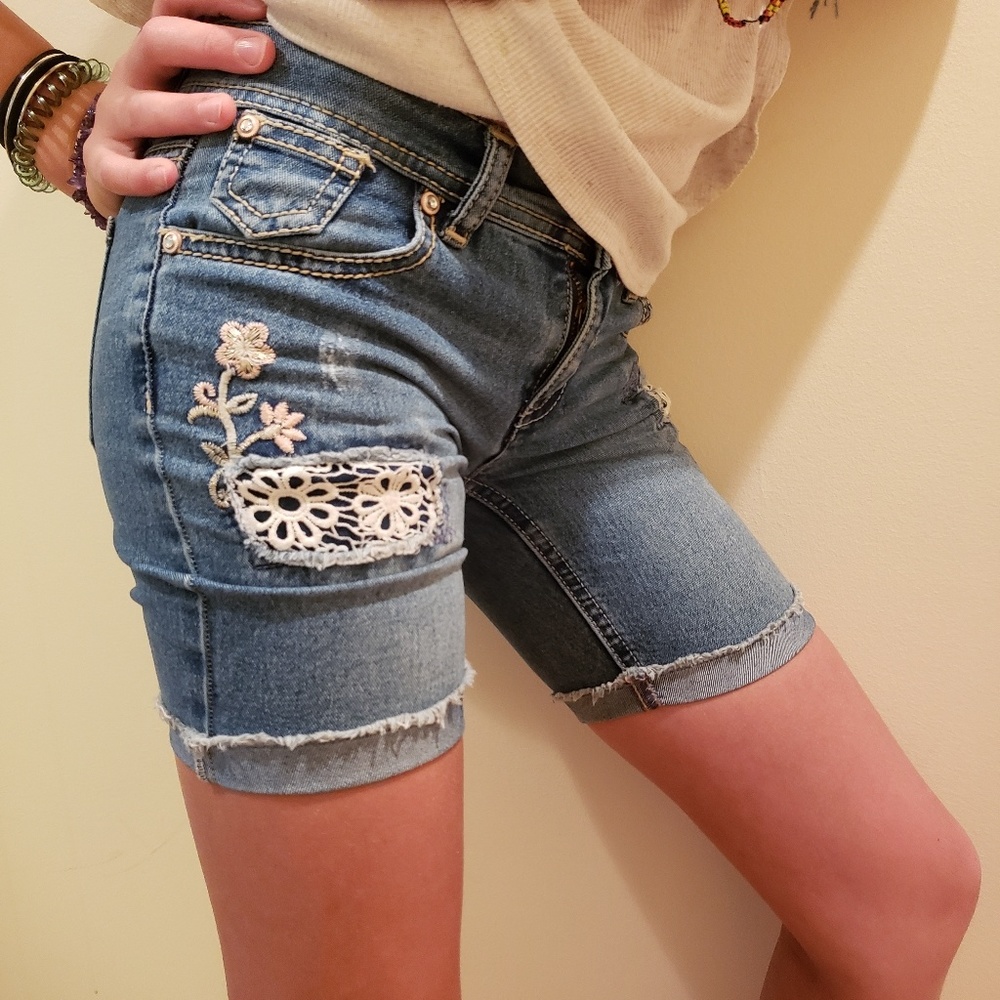 Denim shorts
